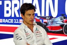 Toto Wolff (GER) Mercedes AMG F1 Shareholder and Executive Director in the FIA Press Conference. Formula 1 World