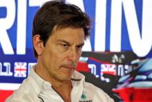 Toto Wolff (GER) Mercedes AMG F1 Shareholder and Executive Director in the FIA Press Conference. Formula 1 World