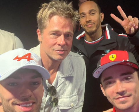 Brad Pitt Mengikuti Briefing Pembalap di Silverstone